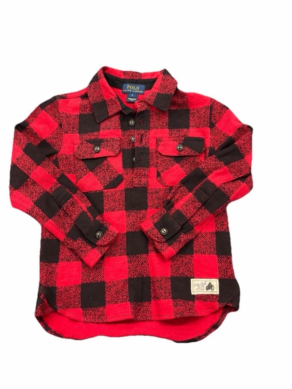 Polo Ralph Lauren 3 Button Lumberjack Flannel Shirt Kid’s Sz. 4